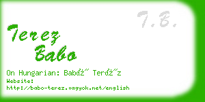 terez babo business card